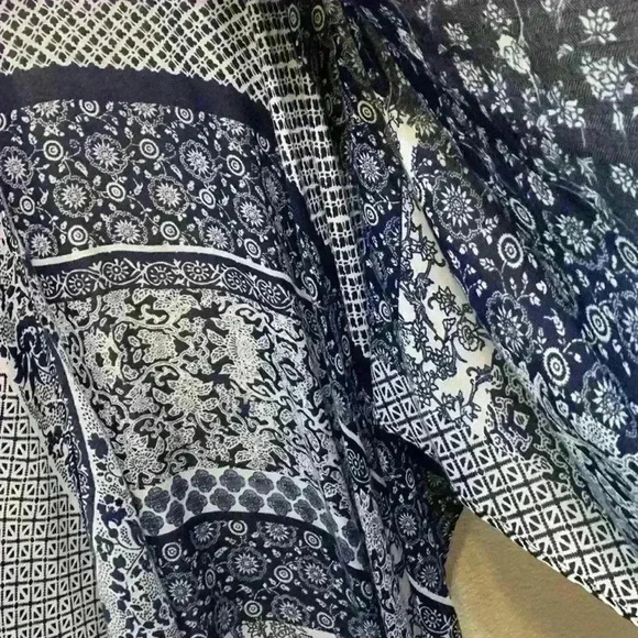 One size Sonoma Navy Duster cardigan western boho bohemian festival fall summer - Picture 6 of 7